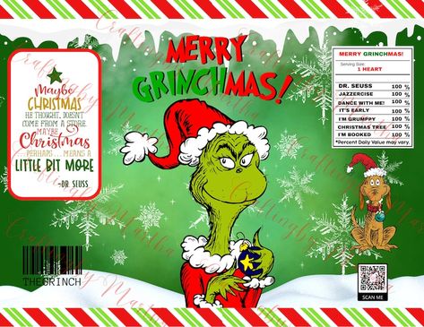 Diy Note Pad, Christmas Favors Diy, Chips Bags, Grinch Tree, Grinch Stuff, Chip Bag Template, Grinch Crafts, Christmas Diy Kids, Grinch Trees