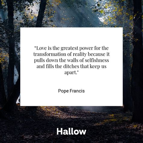 Pope Francis Quote – Hallow Pope Quotes, Pope Francis Quotes, Small Quotes, Words Of Hope, Right To Privacy, Great Power, Spiritual Connection, Pope Francis, Bible Inspiration