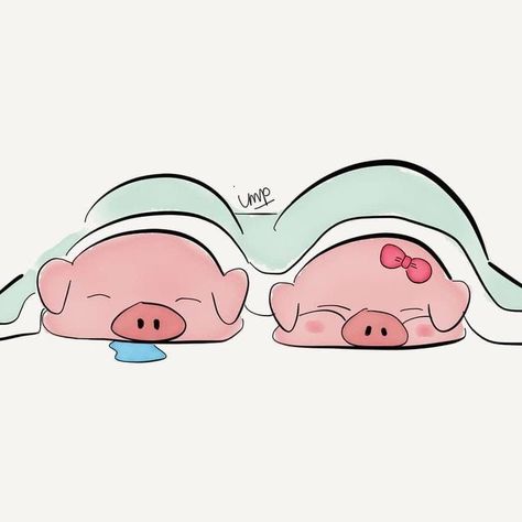 Definitivamente así estamos nosotros en las noches amor 😅😂🤣te amo cuequi de mi vida y de mi amor.♥️ | Cute cerditos, Cerditos, Dibujos de puerquitos Picture Doodle, Sleep Illustration, My Partner, Illustration Drawing, Pigs, Sleep, On Instagram, Instagram