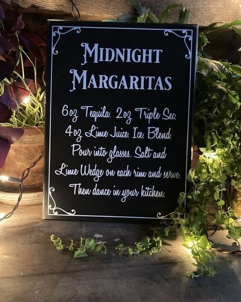 Midnight Margaritas Wood Sign Dance in the Kitchen Practical Magic | eBay Practical Magic House Inspiration, Practical Magic Living Room Aesthetic, Practical Magic Night, Practical Magic Kitchen Aesthetic, Practical Magic Midnight Margaritas, Practical Magic House Decor, Practical Magic Wedding Theme, Practical Magic Crafts, Practical Magic Movie Night