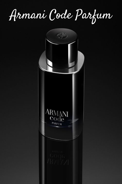 A picture of a black fragrance bottle Armani Cologne, Armani Code Parfum, Armani Parfum, Armani Code, Perfume Scents, Clary Sage, New Fragrances, Tonka Bean, New Releases