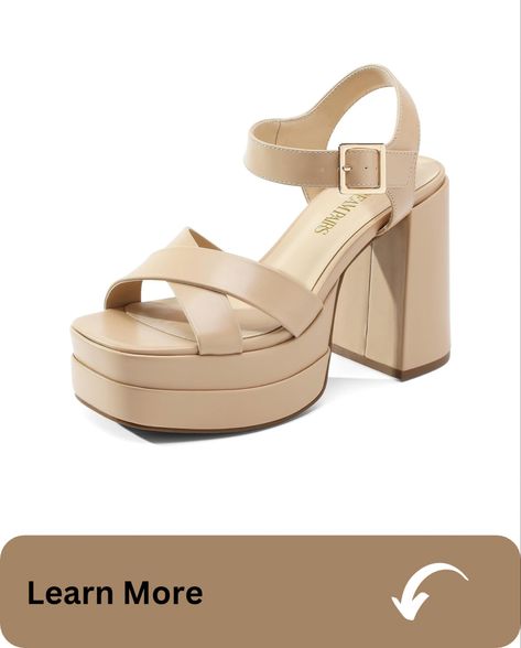 Sole Material Rubber Platform Height 1.38'' Outer Material Suede Closure Type Buckle Sandals Y2k, Shoes For Party, Platform Chunky Heels, Chunky Platform Sandals, Comfy Heels, Y2k Shoes, High Heeled Sandals, Chic Heels, Ankle Strap High Heels