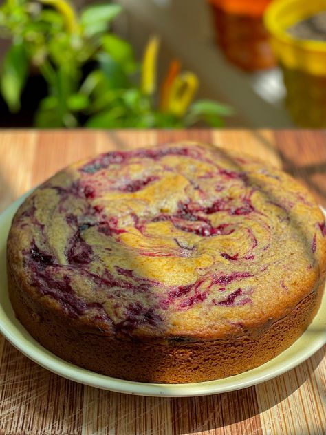 Cornmeal Olive Oil Cake with Jam Swirl — At Heart Panaderia Cake With Jam, Cornmeal Cake, Snacking Cake, Swirl Cake, Oil Cake, Olive Oil Cake, Vanilla Paste, How Sweet Eats, Round Cakes