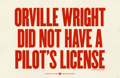 balajis.com on Twitter: "Can you believe that the Wright brothers went into the air without the go ahead from the FAA or *any* kind of collective decision making? They decided to fly just because they could." / Twitter Visual Graphic Design, The Wright Brothers, Pilot License, Organization Lists, Wright Brothers, Graphic Designer Portfolio, Creative Block, Propaganda Posters, Old Days