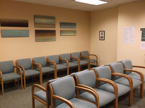 The waiting room at CBC. Dentist Waiting Room, Usa Hospital, Judas Iscariot, Hospital Waiting Room, Waiting Room Design, The Waiting Room, Medical Pictures, Waiting Room Chairs, Doctors Office