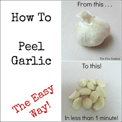 How To Peel Garlic Easy Way How To Peel Garlic, Garlic Peeler, Kitchen Help, Garlic Head, Cooking Skills, Fresh Garlic, Roasted Garlic, Perfect Desserts, Baking Tips