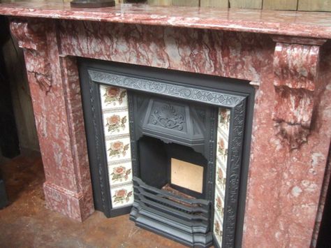 032MS – Antique Victorian Marble Fireplace Surround | Old Fireplaces www.oldfireplaces.co.uk Fireplace Victorian, Edwardian Fireplace, Grey Fireplace, Victorian Renovation, Clean Fireplace, Marble Fireplace Surround, Victorian Fireplace, Old Fireplace, Marble Fireplace