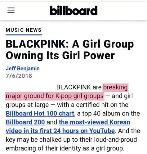 Blackpink Billboard, Blackpink In Your Area, Blackpink Debut, K Pop Girl, 100 Chart, Geri Halliwell, Billboard Music, Hottest 100, Pop Dance