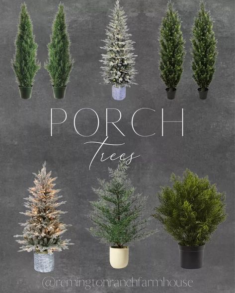 Christmas Trees Front Porch, Porch Trees Christmas, Front Porch Christmas Tree Ideas, Front Porch Trees, Front Porch Christmas Trees, Christmas Tree On Front Porch, Small Front Porch Christmas Decor Ideas, Front Porch Christmas Tree, Winter Porch Ideas