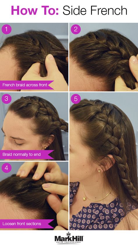 Switch up your French braid by doing it across the front of your hair. Perfect for a summer day. Front French Braid, Front French Braids, Side French Braid, Braids French, Warrior Dress, French Braids Tutorial, Side French Braids, V Hair, Fishtail Braids