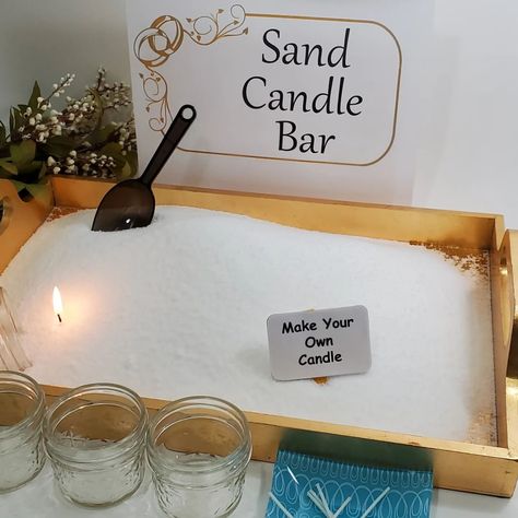 Candle Making Party Idea- Easy Think outside the candle jar for your next gathering ❤ 💙 Create a DIY Sand Candle Bar! Repurpose jars, cups, vases and bowl and your guests will love making their own candle to take home! 💎 🔸️ 🔶️ 🔹️ 💠 Candle Sand is a fine, all natural sand like wax that pours onto most heat-resistant surfaces. 🔹️ See more candle making ideas at; www.candlesand.com Facebook www.facebook.com/candlesandUSA Instagram - www.instagram.com/candlesandusa Twitter - www.twitter.com... Sand Candles Diy, Repurpose Jars, Candle Making Ideas, Candle Making Party, How To Make Sand, Sand Candle, Unusual Candles, Holistic Center, Upcycle Design