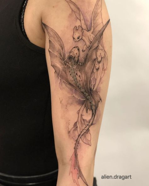 Toothless Dragon Tattoo, Toothless Tattoo, Fall Tattoos, Ur Dragon, Ink Patterns, Tattoos Aesthetic, Dragon Tattoo Art, Petite Tattoos, Medusa Tattoo