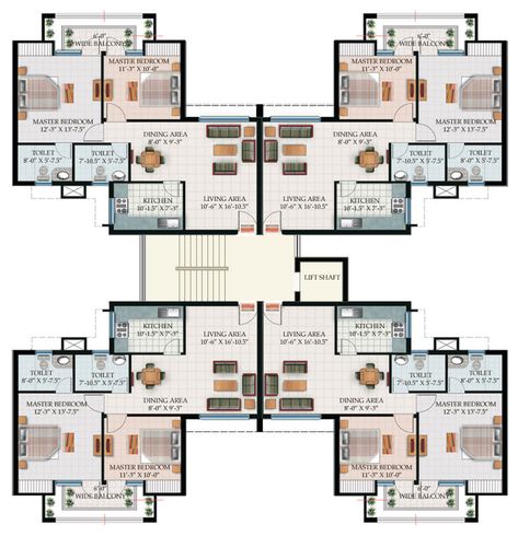 Cluster Housing, Residential Building Plan, Residential Architecture Apartment, Cluster House, Modern Contemporary House Plans, Small Cabin Plans, Housing Design, Apartment Floor Plan, Small House Floor Plans