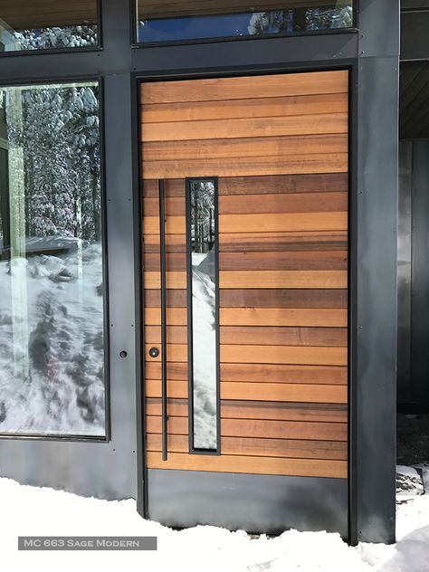 The images in this section are combinations of wood and steel.... naturally, many have integrated glass designs. Flush Door Design, Horse Custom, Modern Entrance Door, Steel Doors And Windows, Modern Exterior Doors, Pivot Door, Modern Entrance, Doors Interior Modern, Modern Front Door