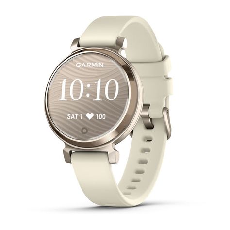 Stilvoll und überraschend anders – das ist Lily 2 Sport, die kleine Fashion-Smartwatch mit cremefarbenem 14 mm Schnellwechsel-Silikonarmband und cremegoldener Lünette (Artikelnummer: 010-02839-00). Durch eine einfache Handbewegung aktivierst du das versteckte Touchdisplay mit elegant gemustertem Ziffernblatt. Lerne deinen Körper besser kennen, indem du Schritte, Schlaf, Puls, Energielevel und Zyklusdaten aufzeichnest. Über 15 motivierende Aktivitäten begleiten dich beim Fitbleiben, Meditieren un Garmin Lily, Running Marathon, Fitness Smart Watch, Step Counter, Touch Screen Display, Fitness Watch, Heart Rate Monitor, Silicon Bands, Gold Case