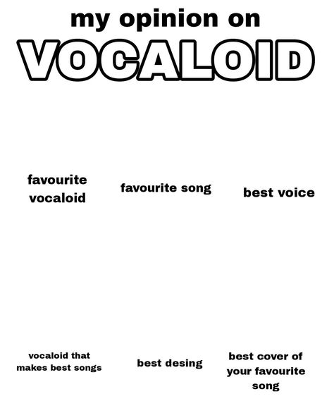 Pjsk Blank Template, One Vocaloid, Vocaloid Coloring Pages, Vocaloid Template, Pjsk Kinnie Bingo, Unpopular Vocaloids, Vocaloid Songs, Kinnie Bingo, Rythm Game