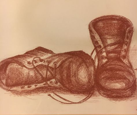 Something special about my well worn, comfy old walking boots so I decided to draw them. Old Boots, Pose References, Walking Boots, Crafty Things, Art Project, Something Special, Pose Reference, Blackwork, Snow Boots