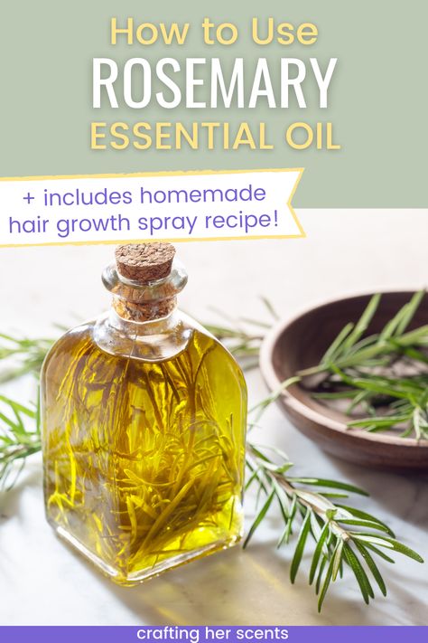 Rosemary Essential Oil Spray For Hair Growth, Rosemary Essential Oil For Hair Growth, How To Make Rosemary Oil, Diy Rosemary Essential Oil, Homemade Hair Growth Spray, Diy Rosemary Oil, Apothecary Recipes, Homemade Hair Spray, Essential Oil Spray Recipes