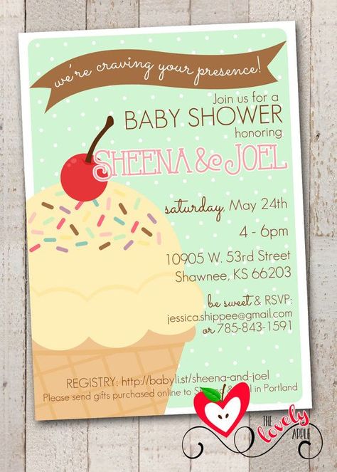 Get Free Printable Ice Cream Baby Shower Invitation Idea Sprinkle Themes, Sprinkle Ice Cream, Adoption Shower, Sundae Recipes, Sweets Party, Baby Brunch, Ice Cream Sprinkles, Here's The Scoop, Ice Cream Theme