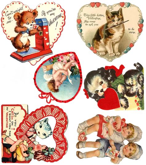 Vintage Valentines Cardstock Papers, Vintage Valentine Cards Printable, Vintage Valentine’s Day Aesthetic, Free Vintage Valentines Printables, Strawberry Journal, Valentine Card Template, Vintage Valentine Crafts, Stickers Vintage, Scrapbook Printing