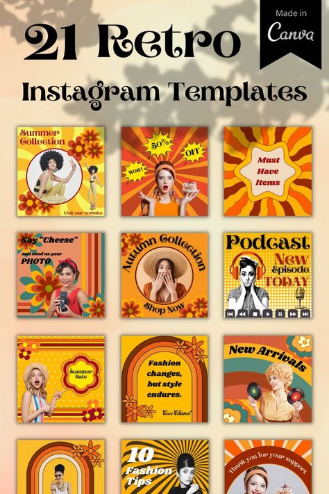 Retro Instagram Post, Event Poster Design Inspiration, Retro Instagram, Engagement On Instagram, Email Marketing Design Inspiration, Illustrator Design Tutorial, Retro Graphic Design, Graphic Design Infographic, Instagram Collage