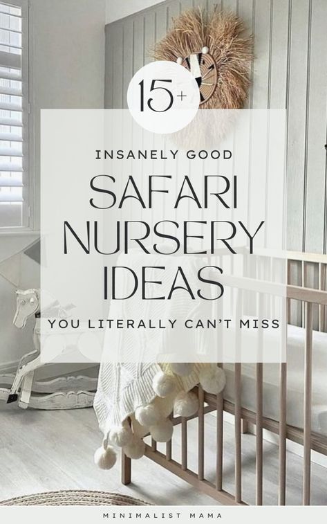 Searching for the best inspo for your baby boy nursery in 2025? These super adorable boy nurseries are just too good to miss - add them to your nursery ideas board today! Explore these wild jungle safari nursery decor ideas - a cute & popular nursery themes for boys - from totally modern baby boy nursery inspo to neutral boy nursery decor, this nursery room inspiration is going to leave you feeling inspired & ready to bring your baby room visiont o life! Animal Gender Neutral Nursery, Beige Safari Nursery, Simple Jungle Nursery, Safari Jungle Nursery, Animal Theme Nursery Boy, Neutral Safari Theme Nursery, Simple Safari Nursery, Animal-themed Nursery Ideas, Jungle Theme Nursery For Boys