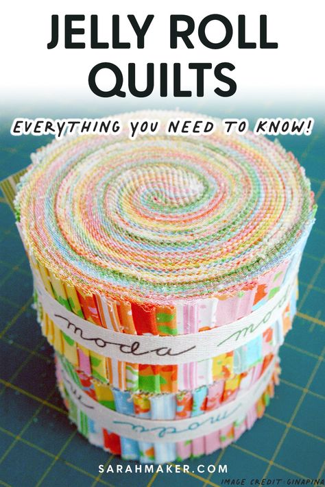 Fabric Roll Quilt Patterns, What Size Quilt Does A Jelly Roll Make, How To Use Jelly Rolls In Quilting, How Many Jelly Rolls To Make A King Size Quilt, How To Make A Jelly Roll, Jelly Roll Projects Easy, Quilting With Precuts, How To Make A Jelly Roll Quilt, Jelly Roll Quilt Patterns Easy