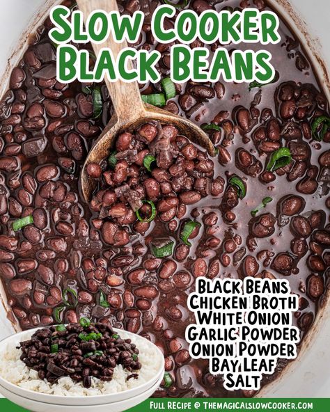 Slow Cooker Black Beans Cook Dry Beans, Beans In Crockpot, Slow Cooker Beans, Slow Cooker Black Beans, Dried Black Beans, Black Bean Recipes, Bbq Chicken Salad, Cooking Dried Beans, Dry Beans