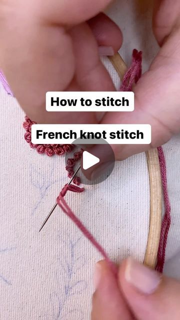 386K views · 10K likes | Lily . PDF patterns & Embroidery tutorials on Instagram: "How to stitch French knot stitch 🪡  Save this quick tutorial for later 🏷️  🚨Remember to practice the French knot stitch on a scrap piece of fabric before working on your actual project.   With practice, you’ll be able to control the size and tension of the knot to achieve the desired effect 🪡💕  Follow for more embroidery tutorials and tips 🪡 Send this reel to a friend 💕  ———————————  PDF pattern “Top 10 flowers” for 8” hoop with instructions and full video tutorial (35 min)    Digital download contains 2 files: 1) Pattern to print for hoop 20cm(8”) 2) Guide detailed + link for YouTube video tutorial  Download on my store - check the link in my bio @elhamaccessory   #embroider #embroidered #embroidelic Knot Stitch, French Knot Stitch, 10 Flowers, How To Stitch, Patterns Embroidery, French Knot, Pdf Patterns, Embroidery Tutorials, Diy Embroidery