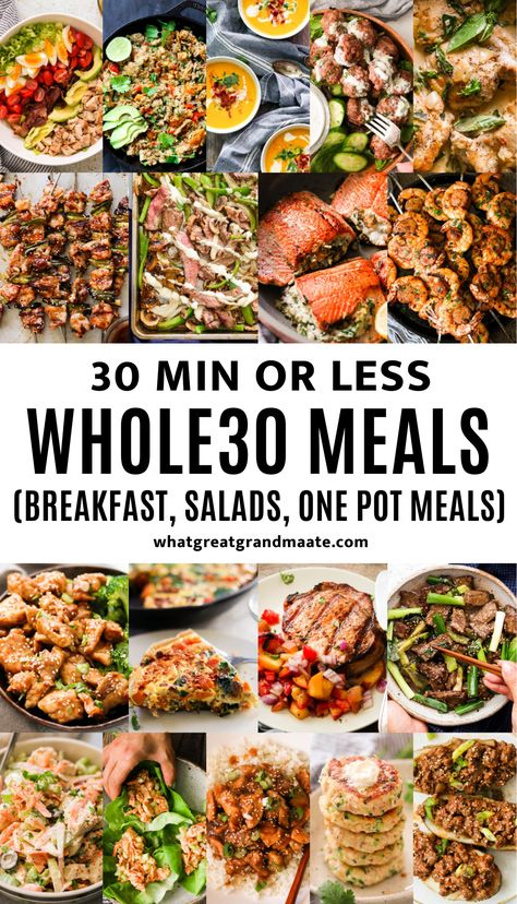 Whole Meals, Whole30 Meals, Dinner Vegetarian, Whole30 Dinner Recipes, Whole 30 Meal Plan, Easy Whole 30 Recipes, Whole30 Dinners, Whole 30 Diet, Whole Food Diet