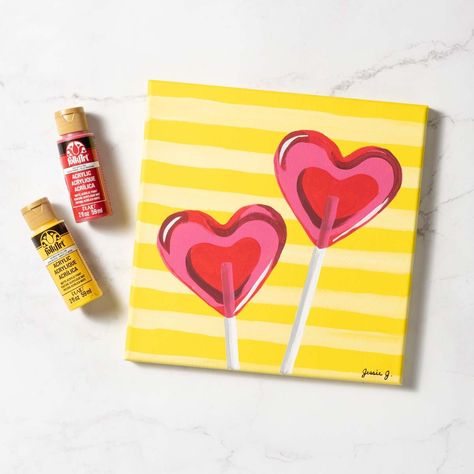 Mini Tela, Affiches D'art Déco, Canvas For Beginners, Simple Canvas Paintings, Easy Canvas Art, Cute Canvas Paintings, Canvas Painting Designs, Valentines Art, Cute Paintings