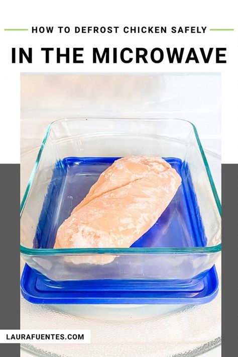 Step-by-step instructions on defrosting chicken in the microwave so that your food tastes better and is safe to eat. Defrost Chicken Quickly, How To Defrost Chicken, Thawing Chicken, Thaw Chicken Breast, Defrost Chicken, Pinterest Food Recipes, Meal Rotation, Cooking Frozen Chicken, Delicious Chicken Recipes