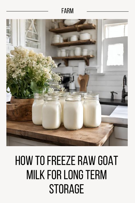 Learn How to Freeze Raw Goat Milk for Long Term Storage with our step-by-step guide! Preserve the freshness and nutritional benefits of your goat milk by following our expert tips on proper freezing techniques, storage containers, and thawing methods. Perfect for goat farmers and anyone looking to extend the shelf life of their raw milk. Visit our blog for the full guide and ensure your goat milk stays fresh and nutritious for months! Freezing Milk, Raw Goat Milk, Milk Soap Recipe, Homemade Goat Milk Soap, Freezer Burn, Long Term Storage, Milk Supply, Ins And Outs, Fresh Milk