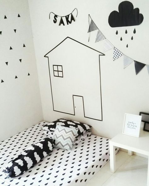 My monochrome kids room Monochrome Kids Room, Monochrome Kids, Kids Room, Sweet Home, Home Decor Decals, Home Decor, Home Décor, Child's Room