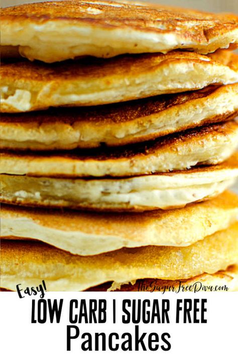 How to Make Low Carb Sugar Free Pancakes #lowcarb #sugarfree #keto #easy #breakfast #diy #recipe Sugar Free Pancakes, Pancakes Pancakes, Pastas Recipes, Healthy Pancakes, Low Carb Pancakes, Keto Vegan, Sugar Free Chocolate Chips, Carb Foods, Homemade Pancakes