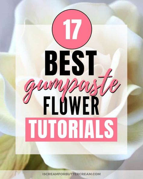 How To Make Gumpaste Flowers, How To Make Gum Paste Flowers, Gumpaste Recipe, Gumpaste Roses, Gum Paste Flowers Tutorials, Fondant Ideas, Sugar Paste Flowers, Sugar Flowers Tutorial, Fondant Flower Tutorial