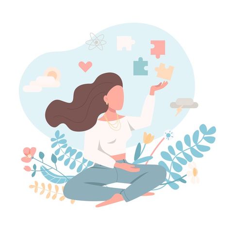 Disabilities Activities, Faceless Character, Healthy Female, Lifestyle Illustration, Web Graphic Design, Vector Character, Color Vector, Flat Color, Instagram Story Template