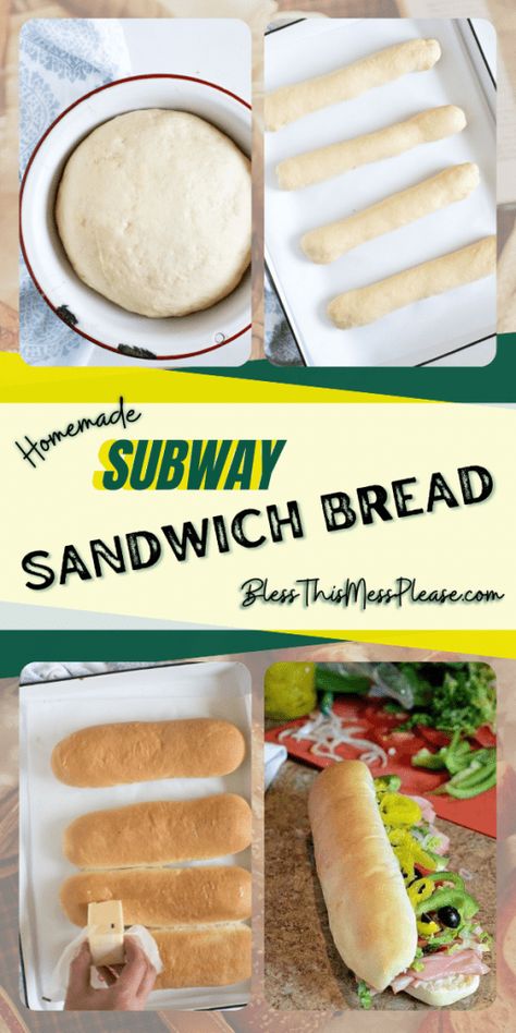 Subway Copycat, Subway Bread, Homemade Sandwich Bread, Subway Sandwich, Homemade Sandwich, Bread Maker Recipes, Sandwich Bread Recipes, Homemade Bread Recipes Easy, Bread Oven