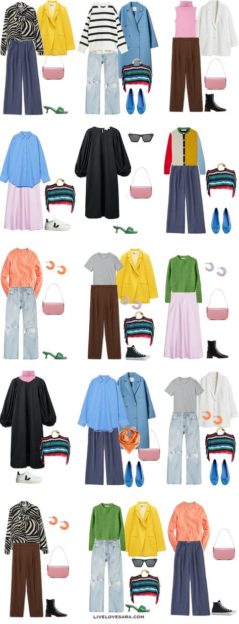 How to Build a Colourful Spring Capsule Wardrobe 2022 - livelovesara Spring Capsule Wardrobe 2022, Capsule Wardrobe 2022, Rok Outfit, Capsule Wardrobe Casual, Colorful Wardrobe, Capsule Wardrobe Outfits, Fashion Capsule Wardrobe, Spring Capsule, Spring Capsule Wardrobe