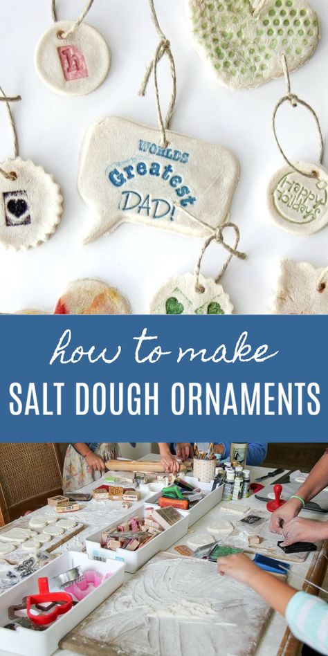 Salt Dough Projects, Salt Dough Christmas Ornaments, Salt Dough Crafts, Fun Holiday Crafts, Salt Dough Ornaments, Dough Ornaments, Kid Friendly Crafts, Ornaments For Christmas, Diy Stamp