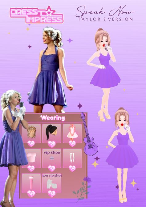 Themes: Famous, Celebrity, Celebrity Look Alike, Favorite Singer, Popstar Tags: Taylor Swift, DTI, Dress To Impress, speak now, tour, tay Celebrity Dti Outfit, Favorite Singer Dress To Impress, Dress To Impress Famous, Speak Now Tour, Taylor Swift Dress, Famous Dress, Celebrity Look Alike, Theme Dress, Speak Now