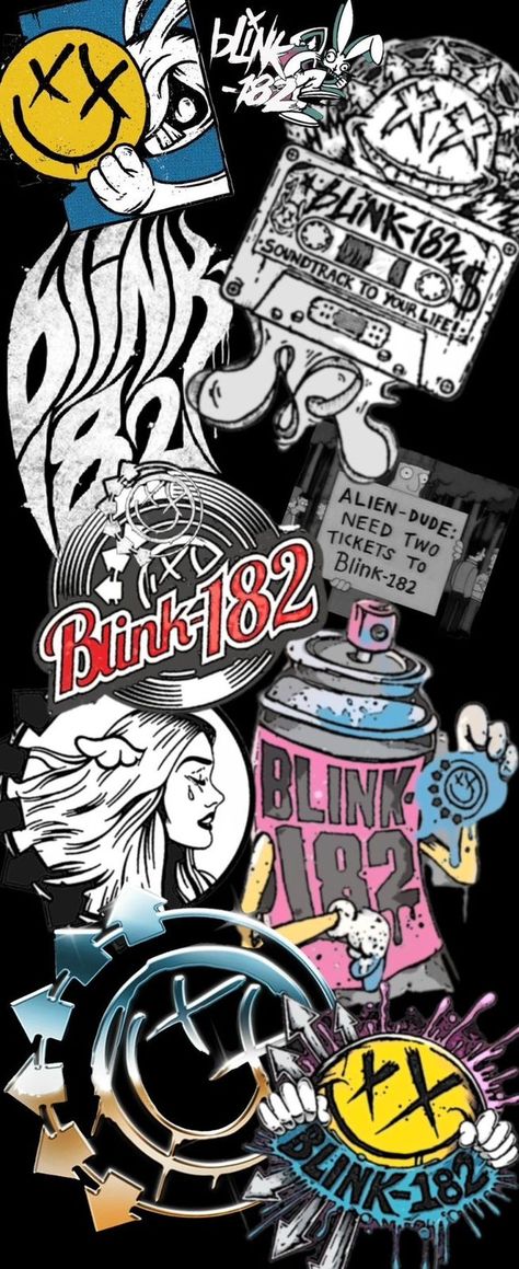 Blink 182 Background, Blink 182 Art, Blink 182 Poster, Heavy Metal Art, Blink 182, Heavy Metal, Metal Art, Art Inspo, Iphone Wallpaper