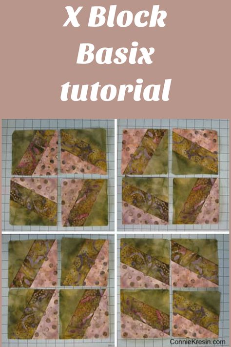 Learn how to make quilt blocks using the X Block Basix tutorial X Block Ruler Patterns, Modern Quilting Tutorials, Quilt Rulers, Missouri Star Quilt Company Tutorials, Easy Quilting, 2 Template, Make A Mug, Scraps Of Fabric, 9 Patch Quilt