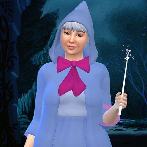 Sims 4 Cinderella, Sims 4 Princess Cc, Anime Sims 4 Cc, Sims 4 Disney Princess Challenge, Sims 4 Disney Cc, Disney Sims 4, Sims 4 Disney Princess, Godmother Outfit, Sims 4 Monster