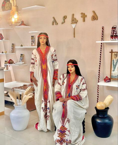 Amhara Culture, Ethiopian Culture, Ethiopian Clothing, Ethiopian Traditional Dress, Ethiopian Women, Ethiopian Dress, Habesha Kemis, Dress Jewelry, Traditional Wedding