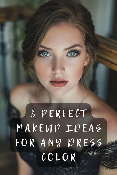 Need makeup ideas for your dress? These 8 tips will help you choose the perfect makeup for any dress color. Click to find out how to look amazing every time! 💄👗 #MakeupInspo #PerfectLook #DressColors #BeautyTips #MakeupIdeas Makeup Idea For Green Dress, Makeup For Navy Blue Dress Wedding, Makeup To Match Green Dress, Easy Formal Makeup, Teal Dress Makeup Ideas, Makeup For A Green Dress, Makeup To Go With Green Dress, Makeup For Navy Blue Dress, Green Dress Makeup Ideas