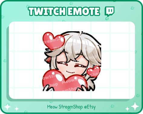 Heart Emote Twitch, Kazuha Kaedehara, Heart Emote, Emoji Ideas, Twitch Emotes, Love Hug, Feb 2, Art Tutorial, Digital Art Tutorial