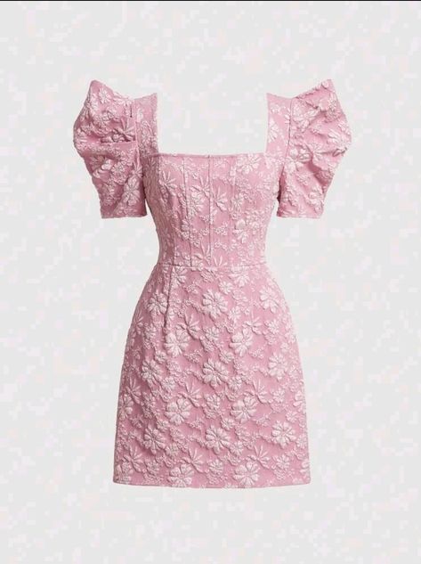 Pink Flower Dress Aesthetic, Pink Barbiecore Dress With Ruffles, Pink Coquette Dress With Ruffles, Pink Frilly Dress Aesthetic, Luxury Pink Ruffled Mini Dress, Baby Pink Dresses, Pink Dress Short, Quick Outfits, Party Wear Indian Dresses