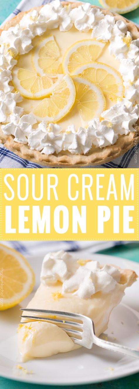 Marie Calendars Lemon Cream Cheese Pie, Lime Treats, Marie Calendars, Sour Cream Lemon Pie, Lemon Sour Cream Pie, Baking Recipes Pie, Chunky Chef, Dessert Oreo, Baking Treats