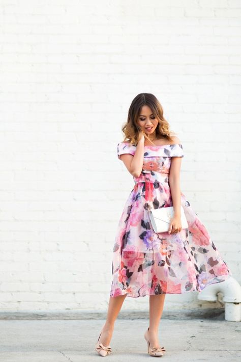 13 Guest of Dresses To Get You Through Wedding Season #theeverygirl Outfit Petite, Spring Wedding Guest, Dress Bow, Bow Pumps, Wedding Guest Outfit Summer, Asos Dress, Different Dresses, Guest Dress, Cocktail Party Dress